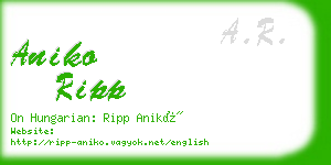 aniko ripp business card